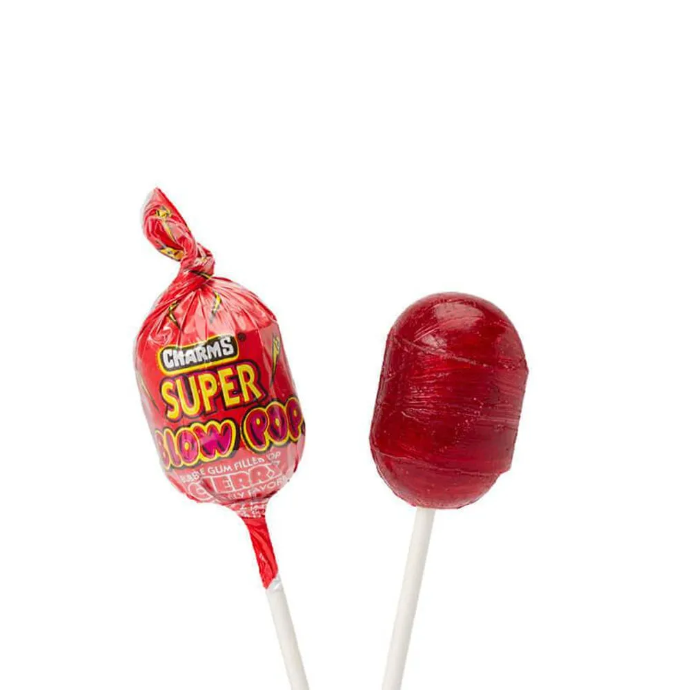 3 Bags Charms Super Blow Pops Lollipops Candy Gum Party Favors Goody Bag 12 PC