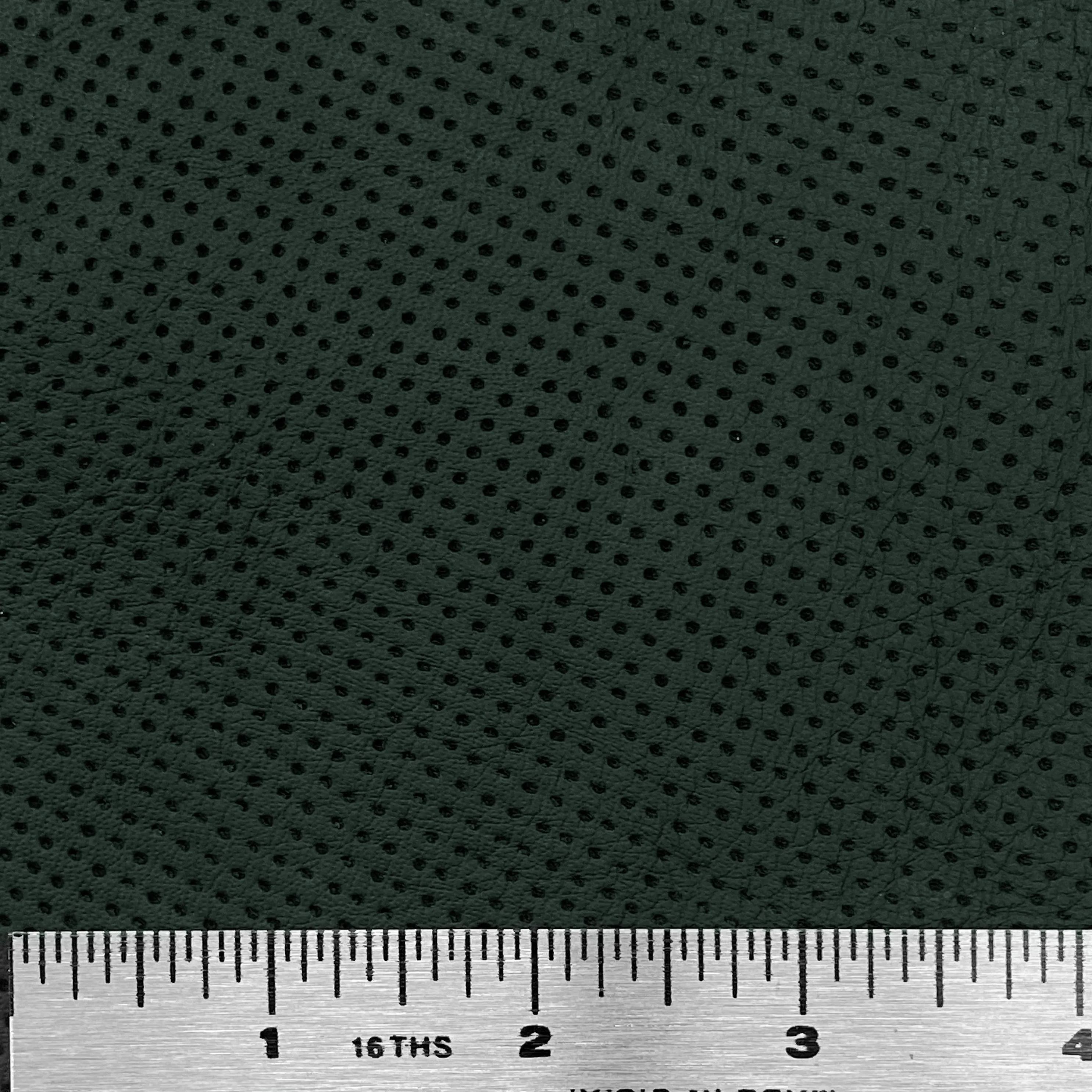 3oz (1.4mm) Perforated Cow Leather - Forest Green (per square foot)