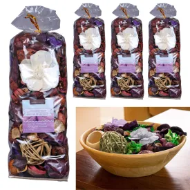 4 Bags Potpourri Lavender Fields Aroma Petals Scent Dried Flower Bowl Vase Decor