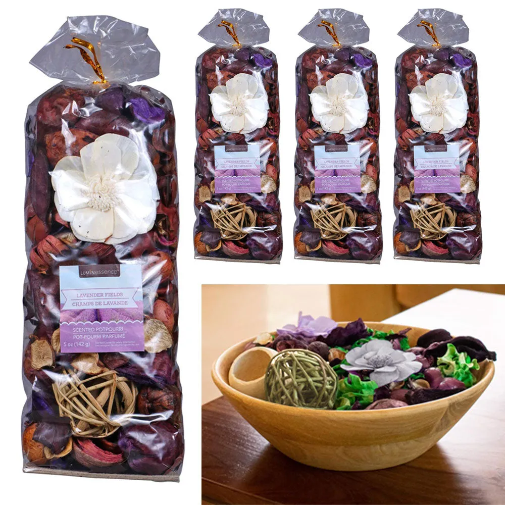 4 Bags Potpourri Lavender Fields Aroma Petals Scent Dried Flower Bowl Vase Decor