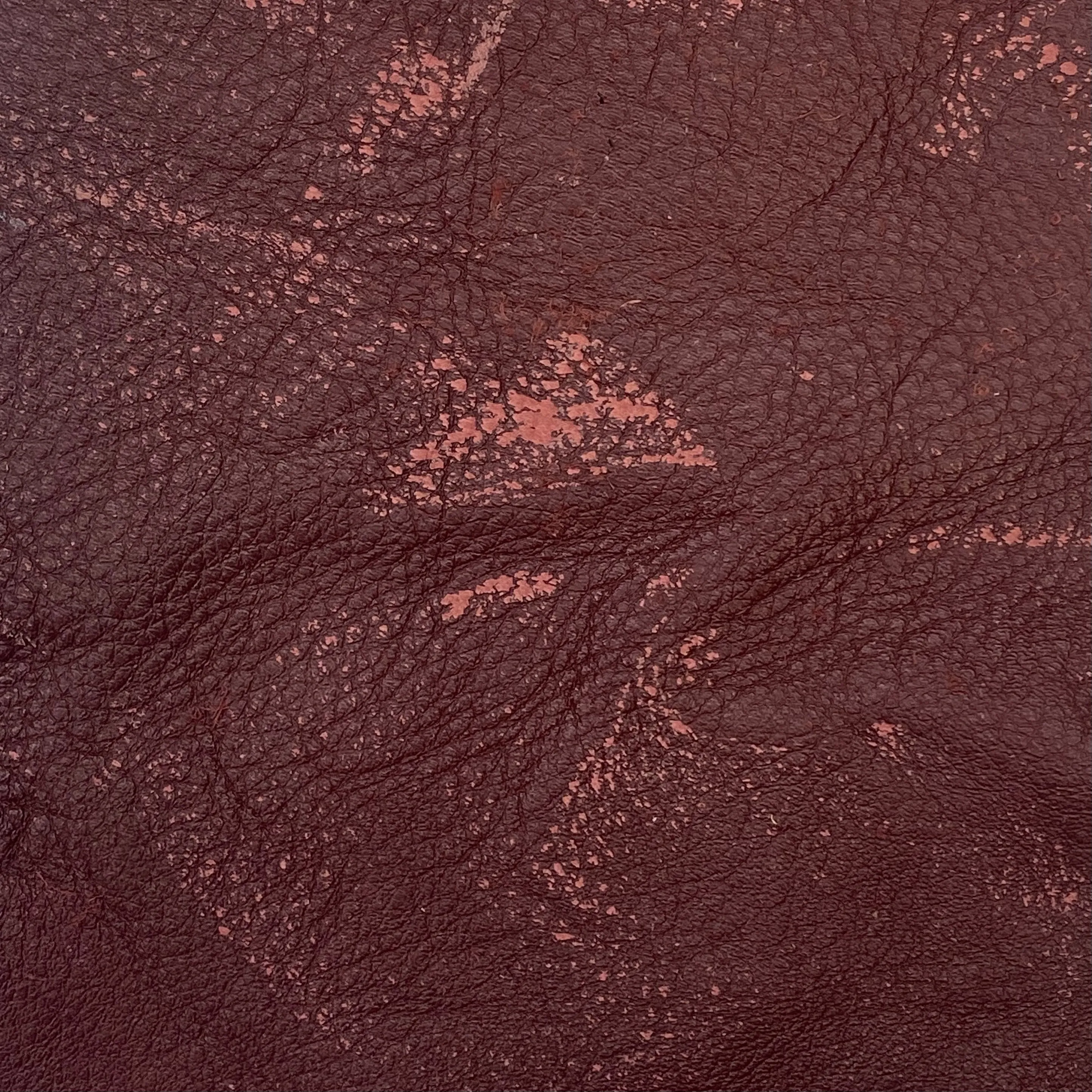 4oz (1.5mm) Pebble Cow Leather- Burgundy (per square foot)