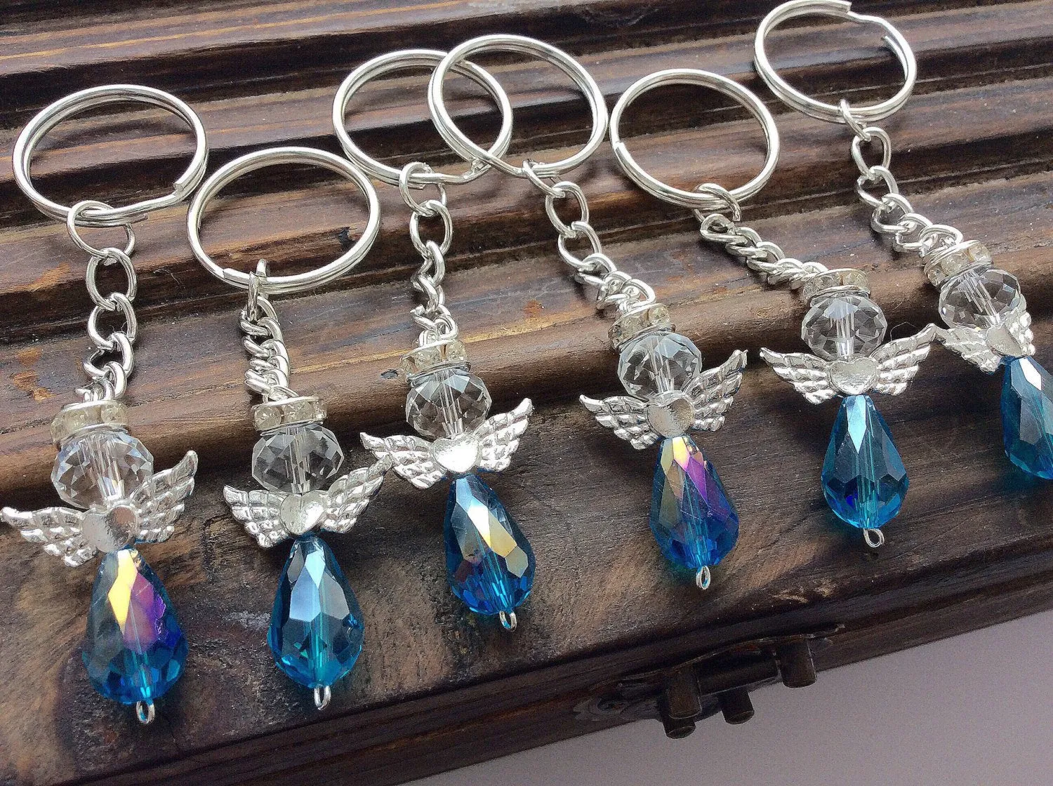 50pcs Angel keychain, christening favor, baptism angel favor
