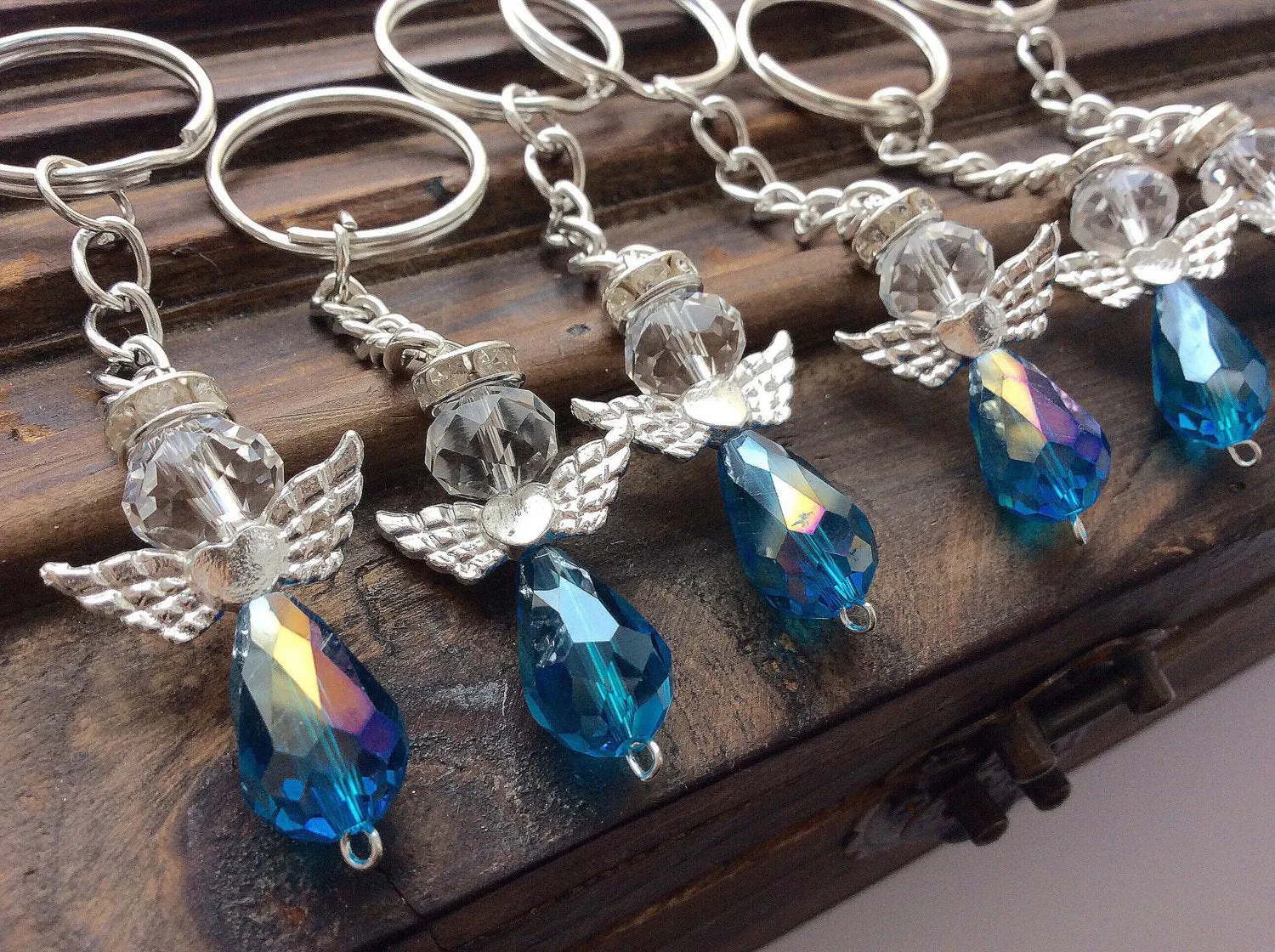 50pcs Angel keychain, christening favor, baptism angel favor