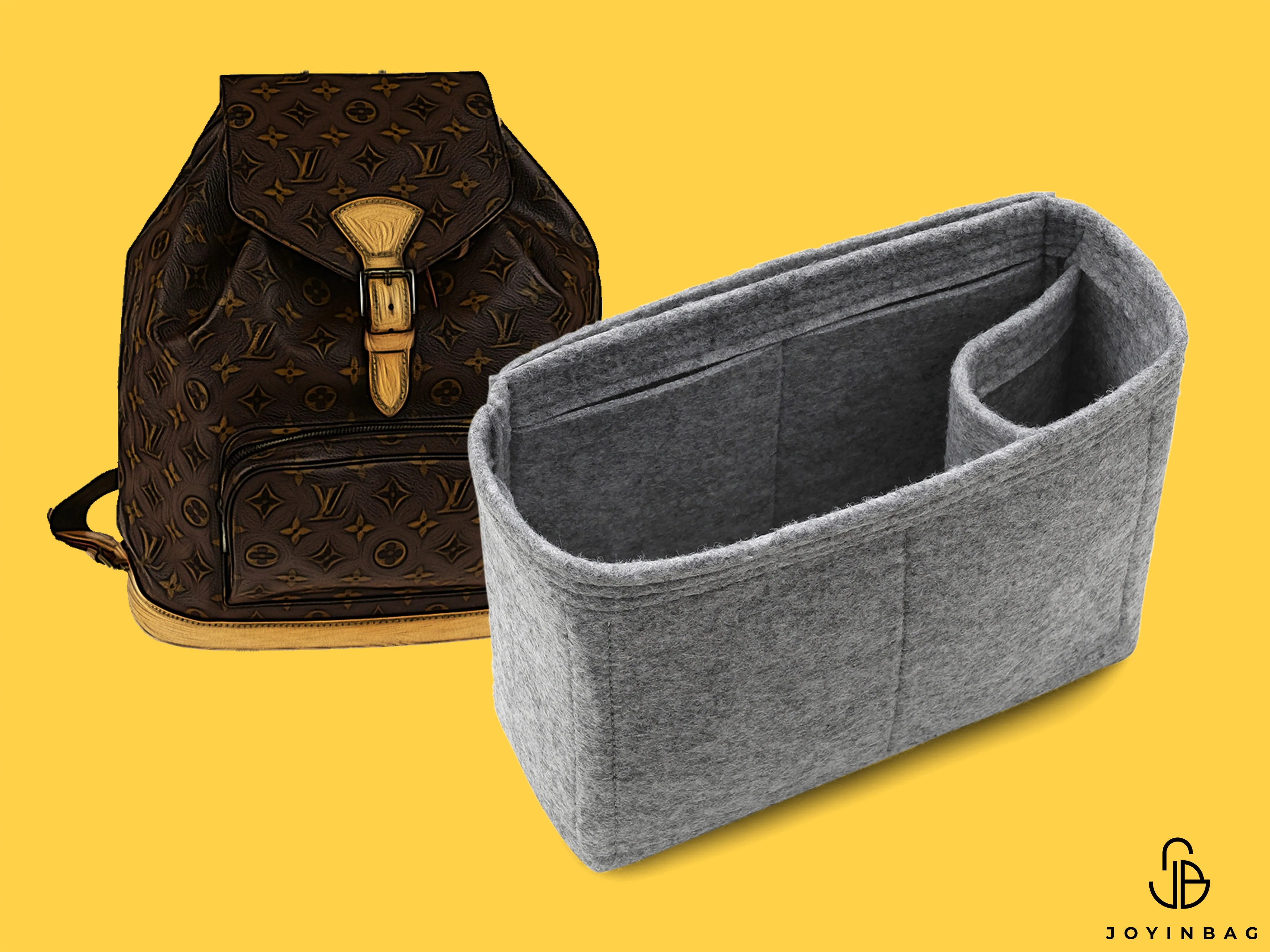Backpack Organizer For Louis Vuitton Montsouris GM Bag with Single Bottle Holder