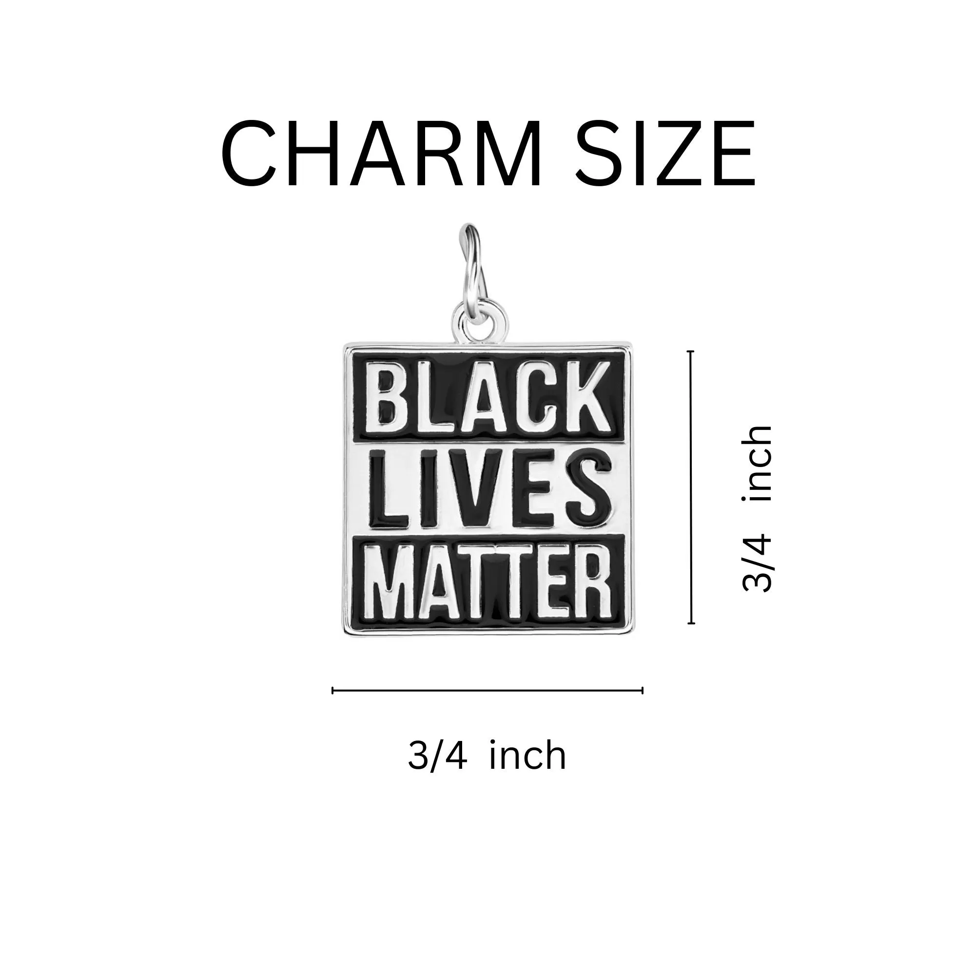 Black Lives Matter Horsehoe Style Keychains