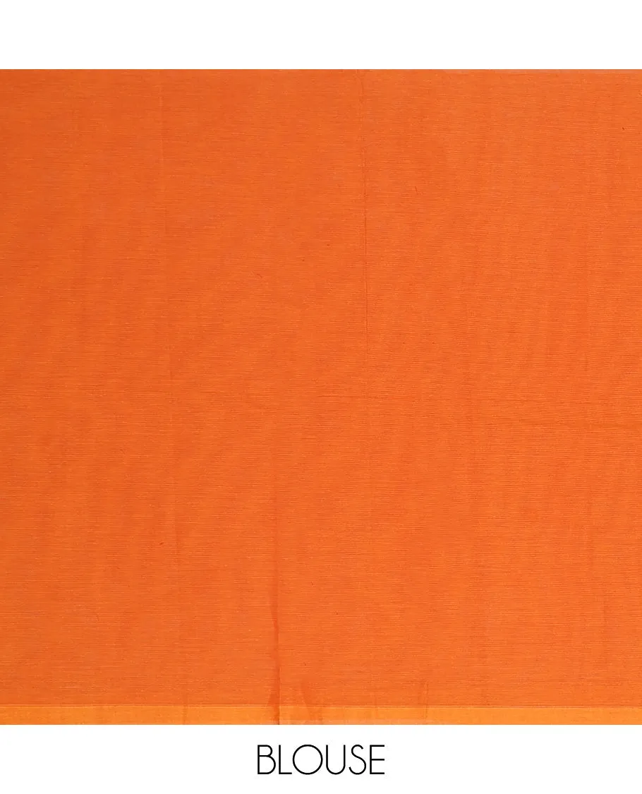 Borderless multi-color striped cotton saree with unique designs, self-pallu of intricate designs