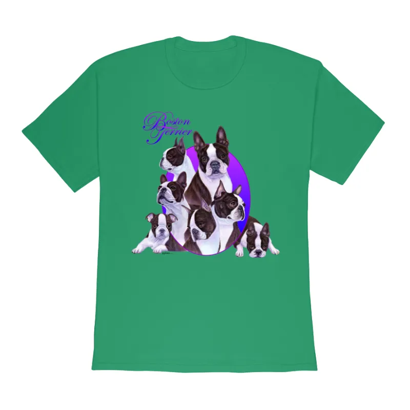Boston Terrier Combo Design on a Bella   Canvas 3001 - Unisex Jersey Short Sleeve Tee