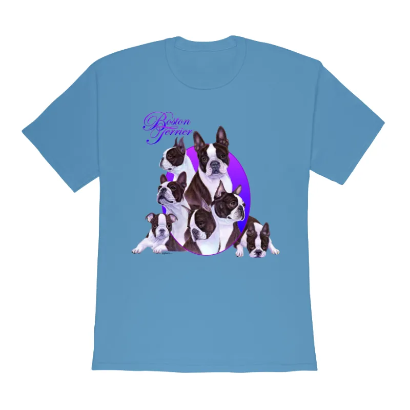 Boston Terrier Combo Design on a Bella   Canvas 3001 - Unisex Jersey Short Sleeve Tee