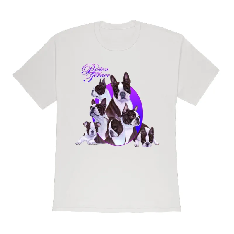 Boston Terrier Combo Design on a Bella   Canvas 3001 - Unisex Jersey Short Sleeve Tee