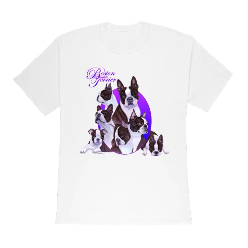 Boston Terrier Combo Design on a Bella   Canvas 3001 - Unisex Jersey Short Sleeve Tee