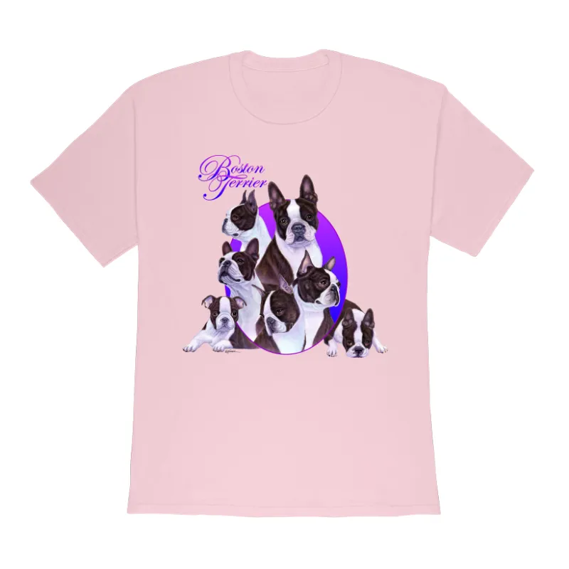Boston Terrier Combo Design on a Bella   Canvas 3001 - Unisex Jersey Short Sleeve Tee