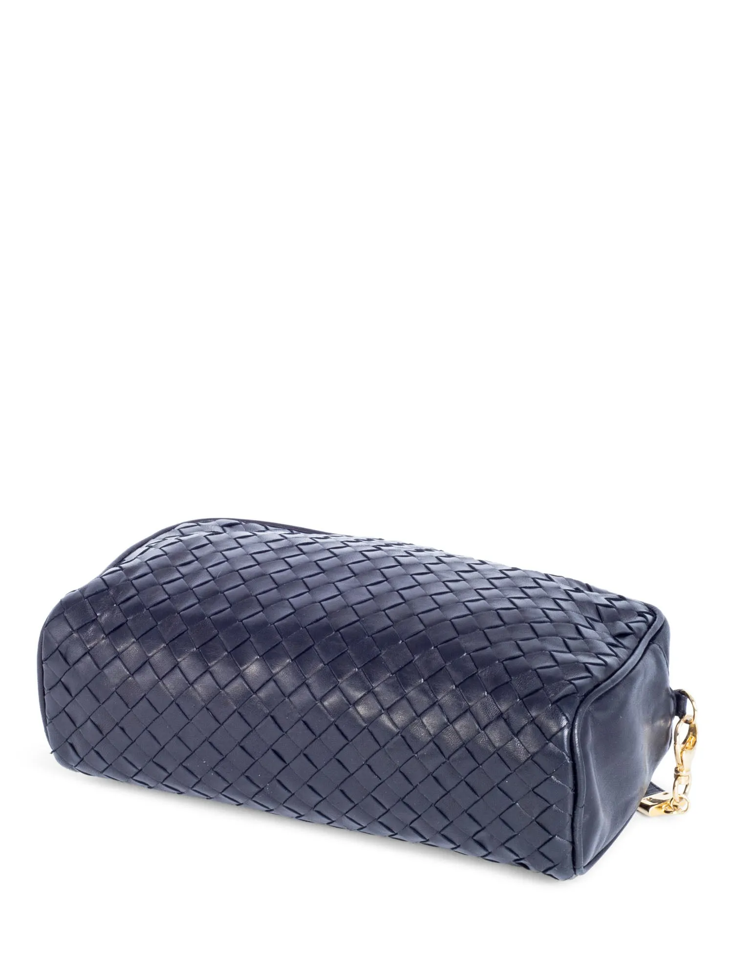 Bottega Veneta Vintage Intrecciato Messenger Bag Mirror Set Black