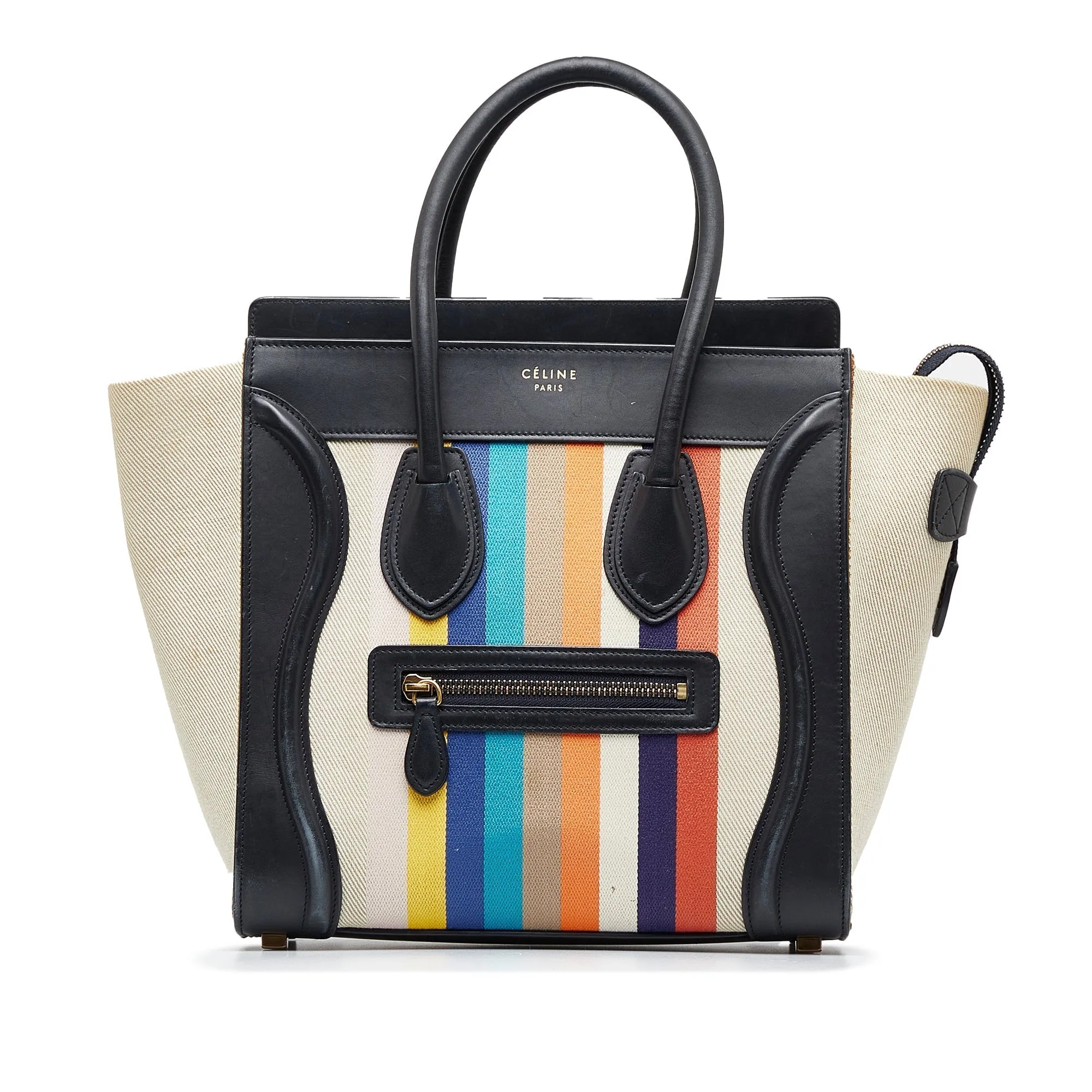Brown Celine Micro Luggage Tote Handbag