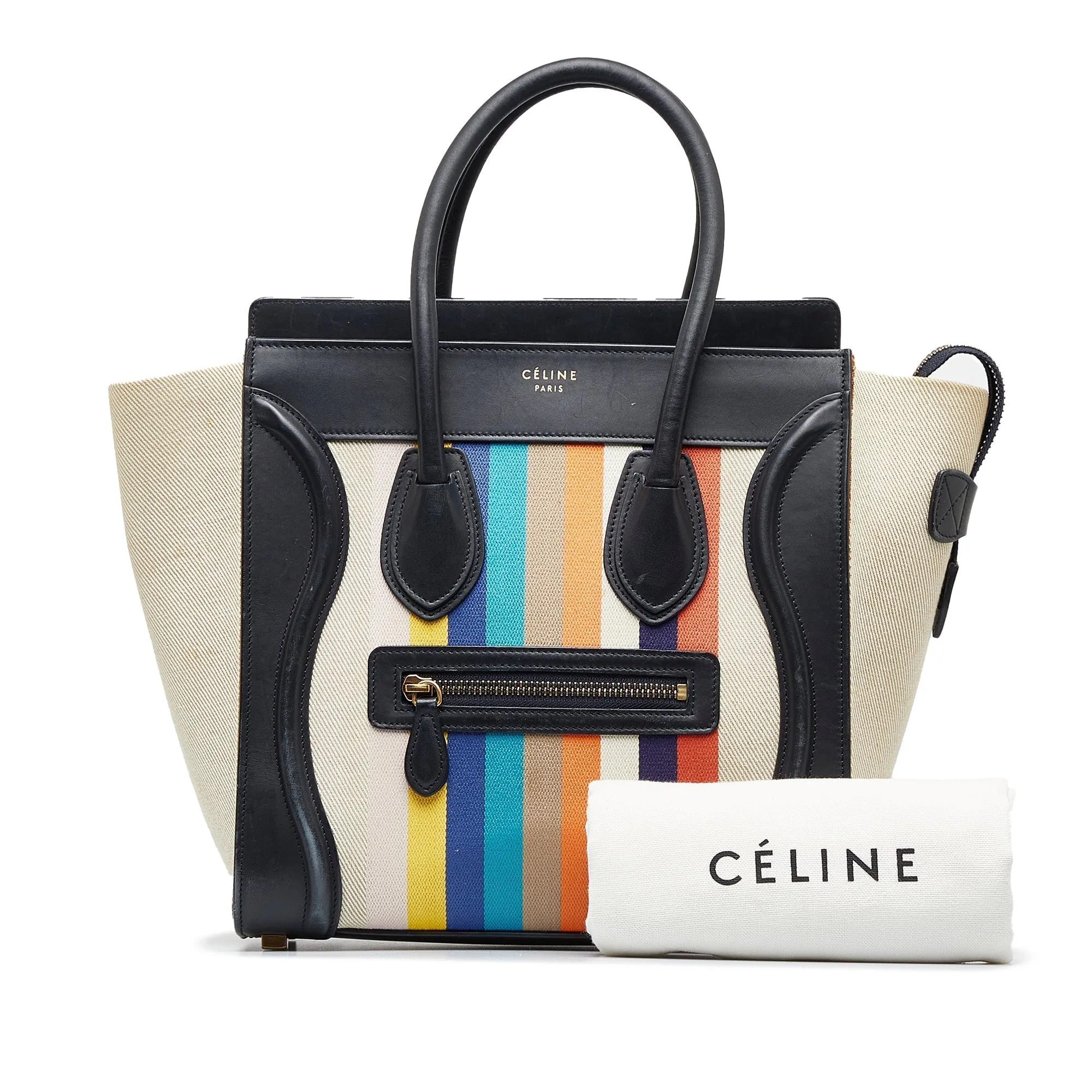 Brown Celine Micro Luggage Tote Handbag