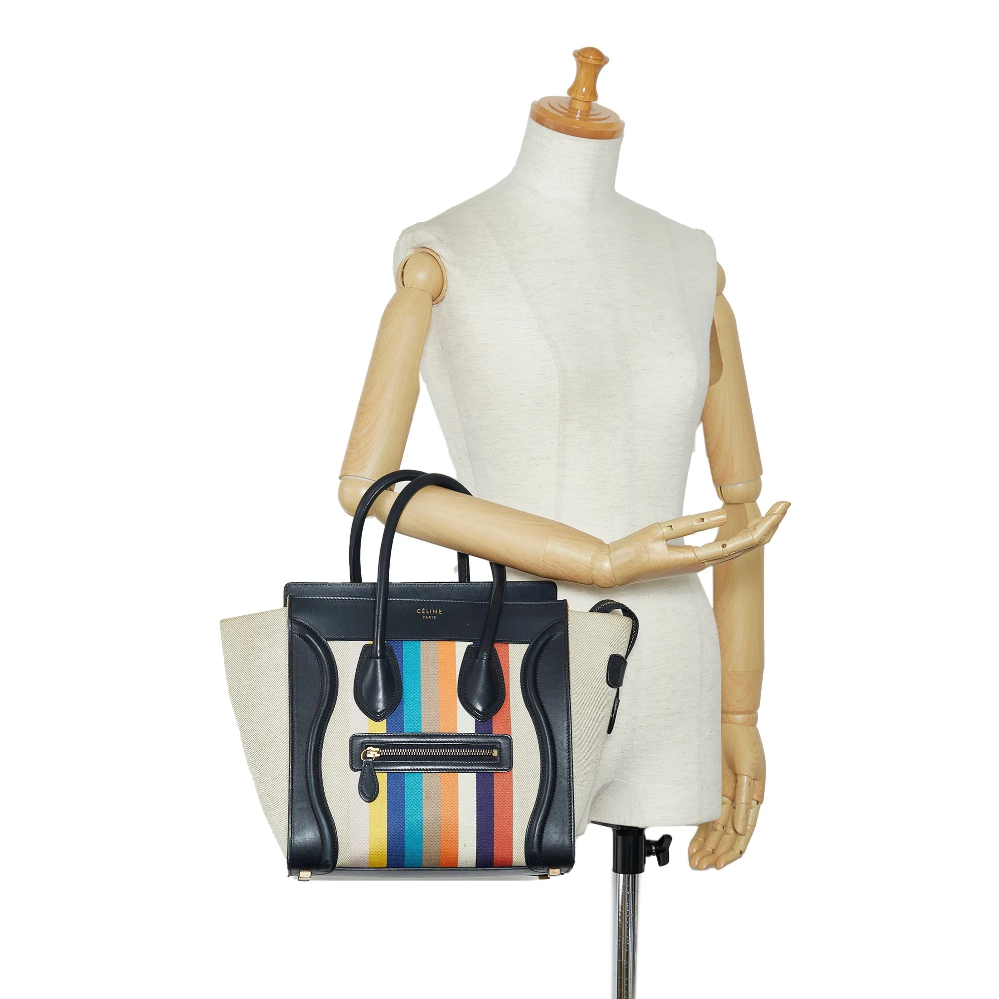 Brown Celine Micro Luggage Tote Handbag