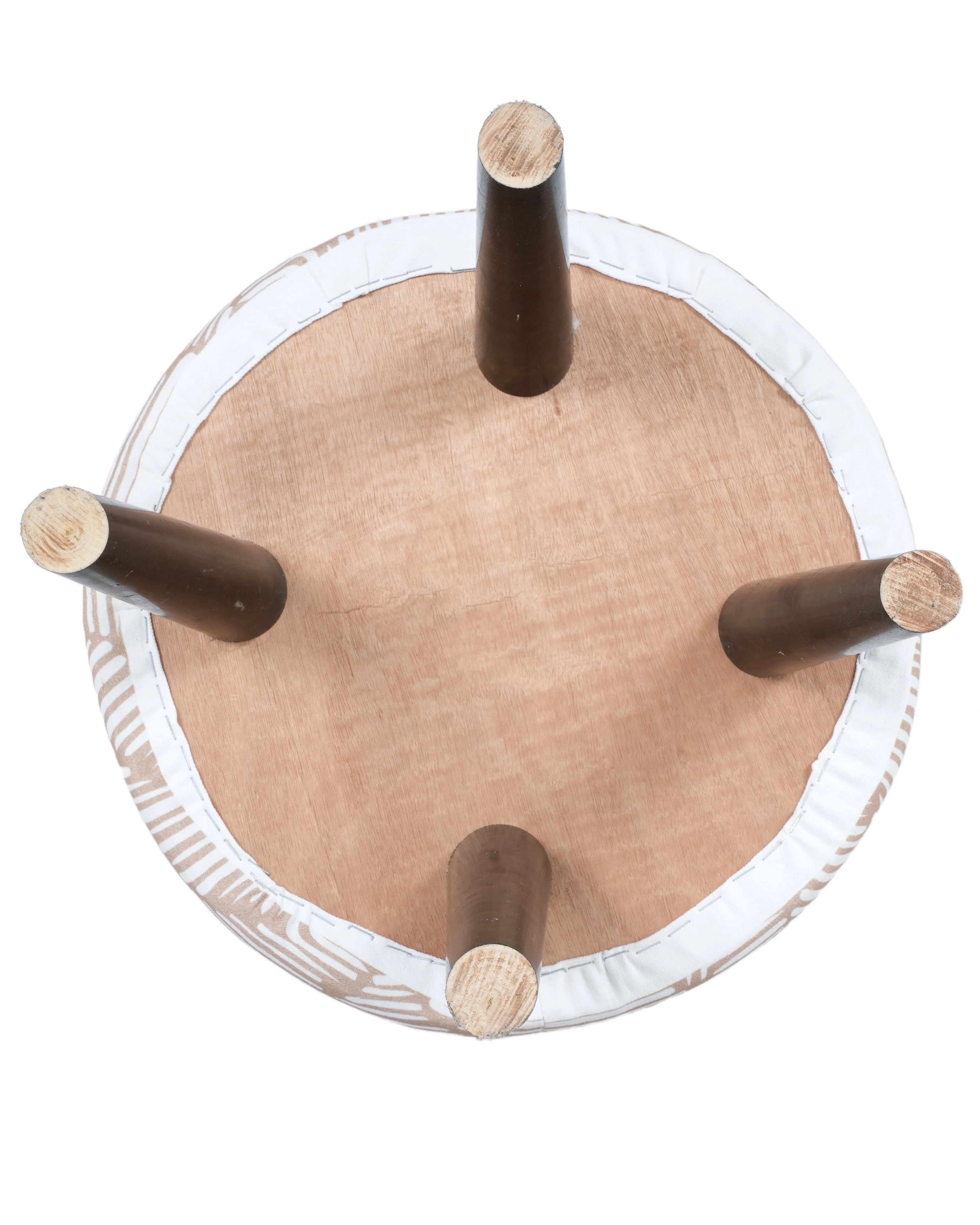 Brown Printed Stool
