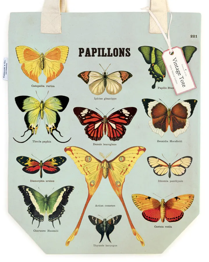 Cavallini & Co. Butterflies Cotton Tote Bag