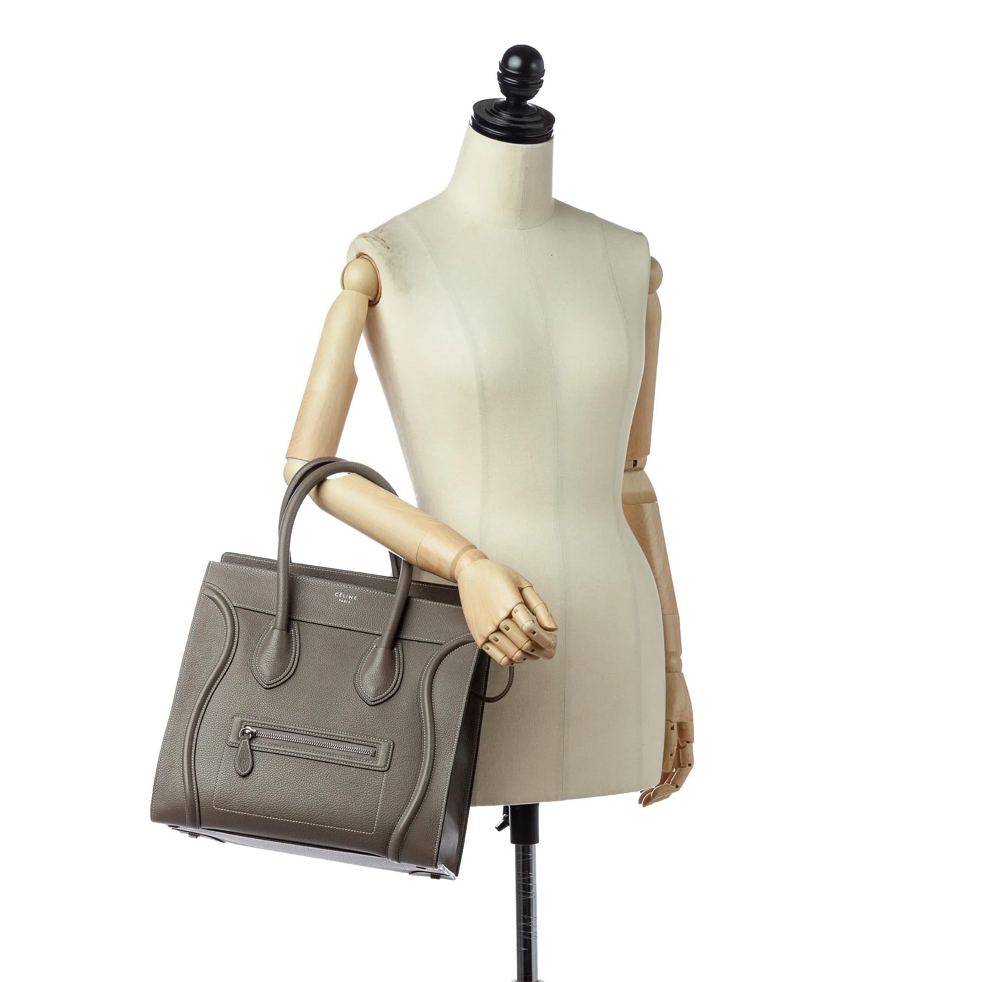 Celine Mini Luggage Leather Tote Bag (SHG-29299)