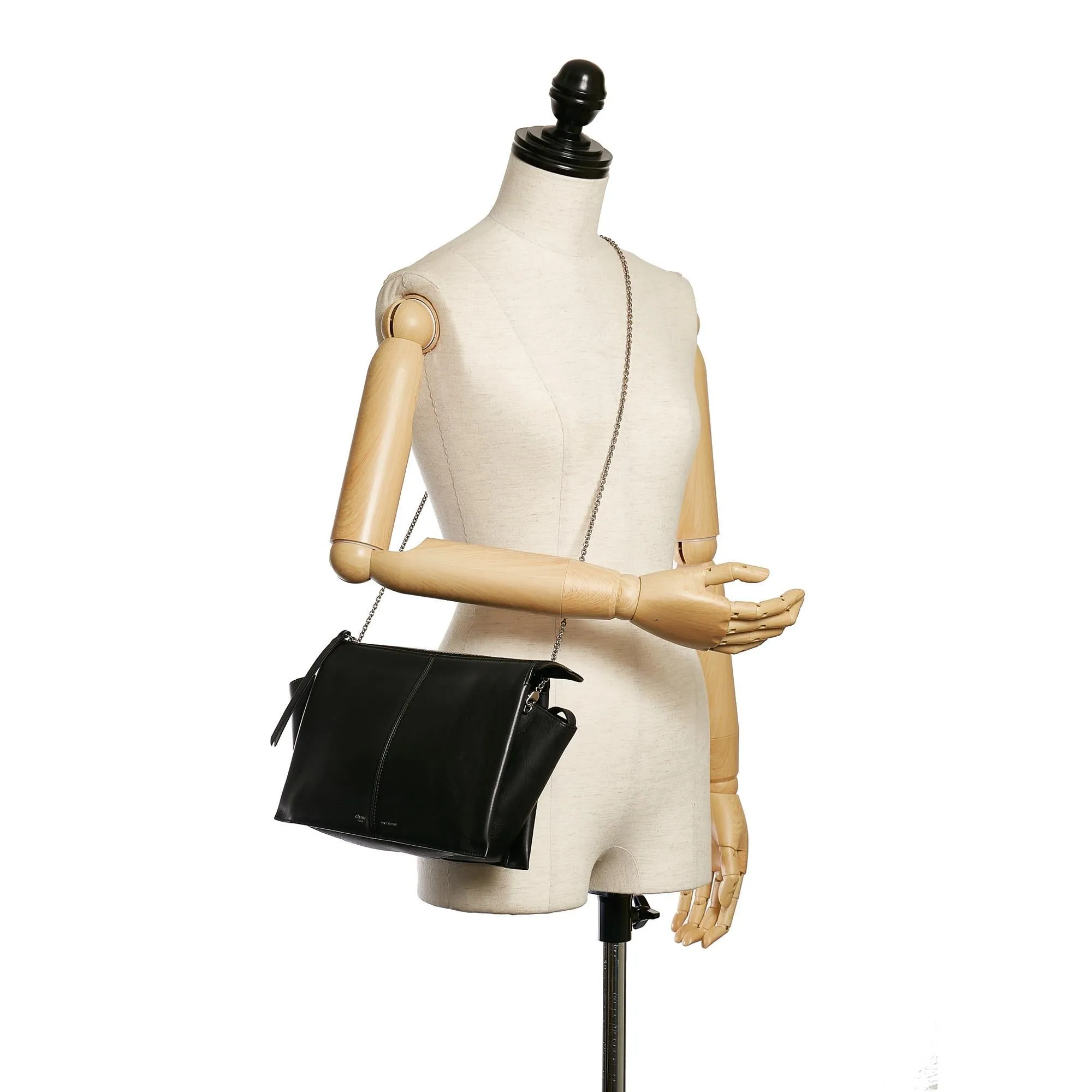 Celine Trifold Leather Crossbody Bag (SHG-31157)
