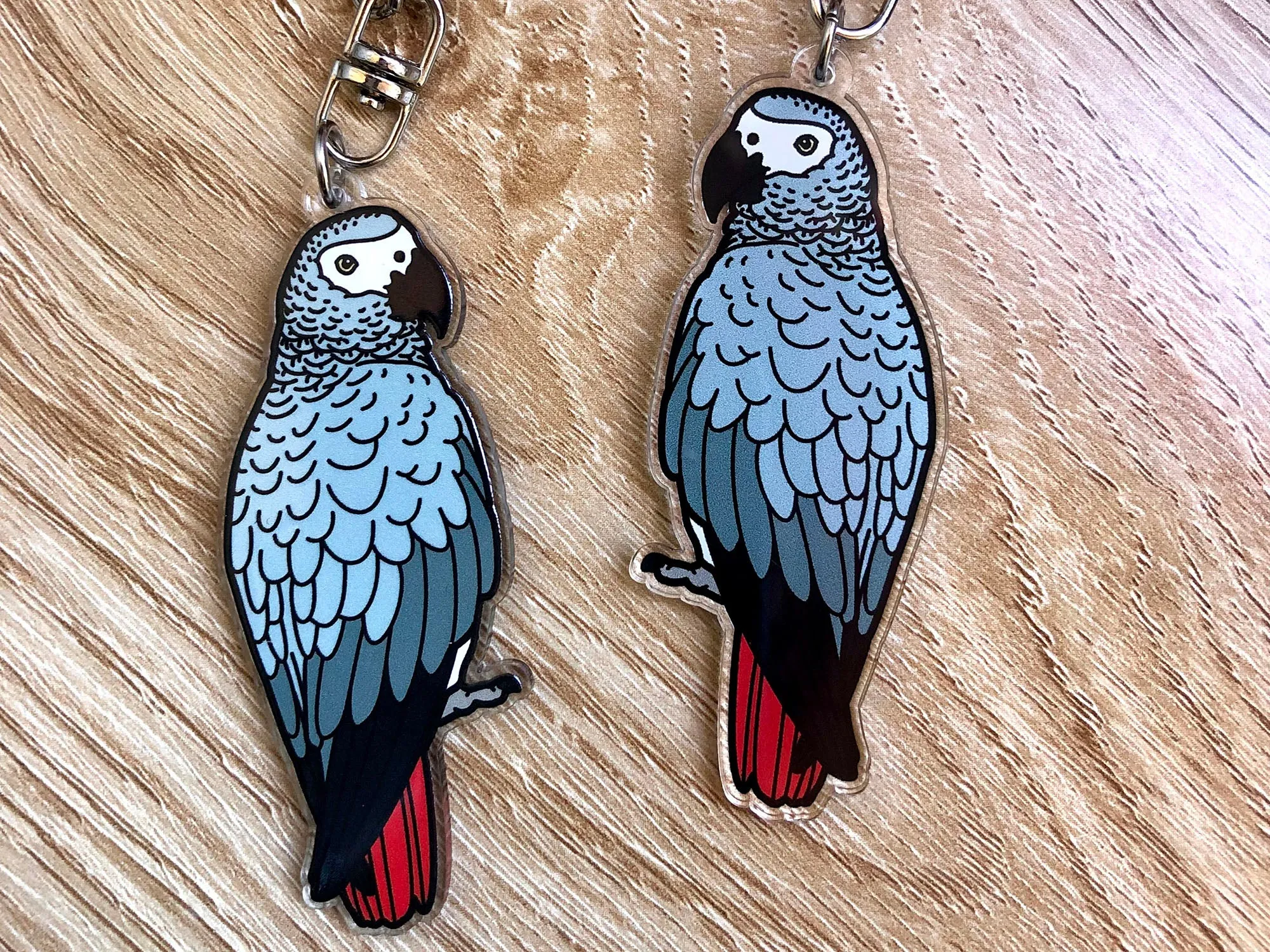 Cressi the Congo African Grey Keychain