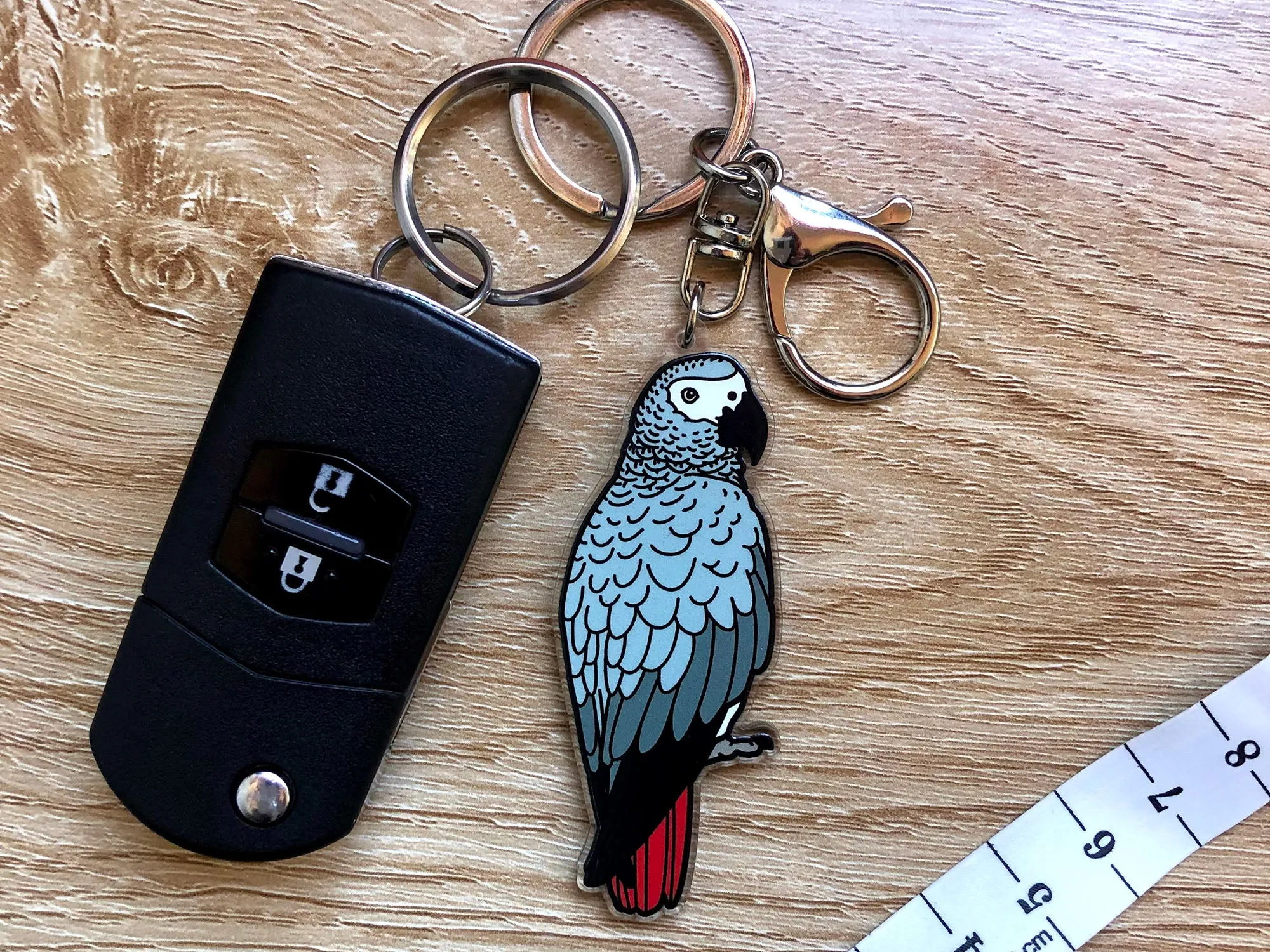 Cressi the Congo African Grey Keychain