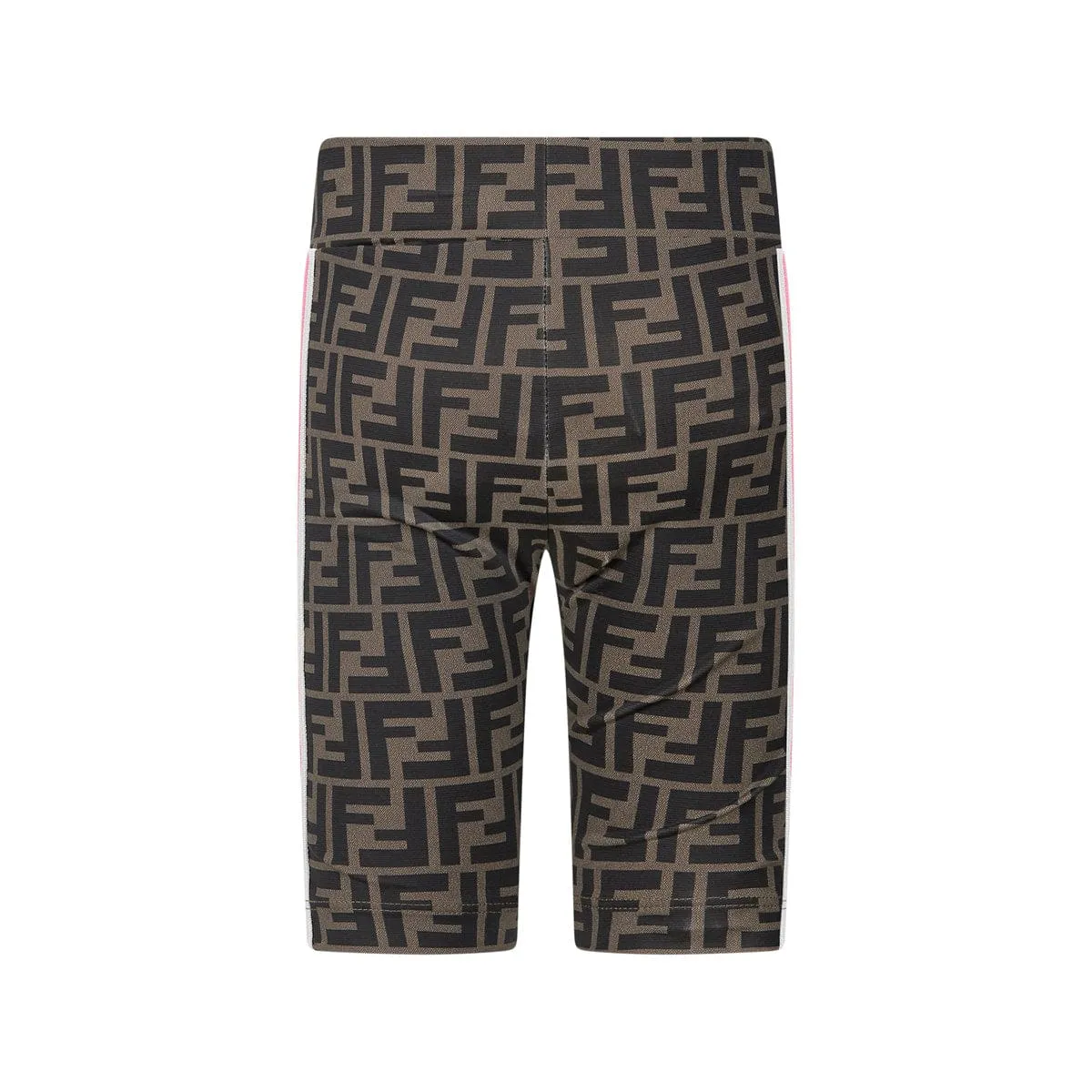 Fendi Girls Brown FF Logo Cycling Shorts