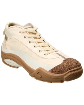 FENDI Tag Leather Sneaker