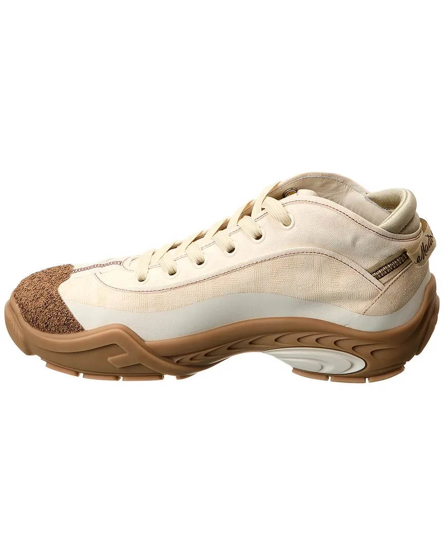 FENDI Tag Leather Sneaker