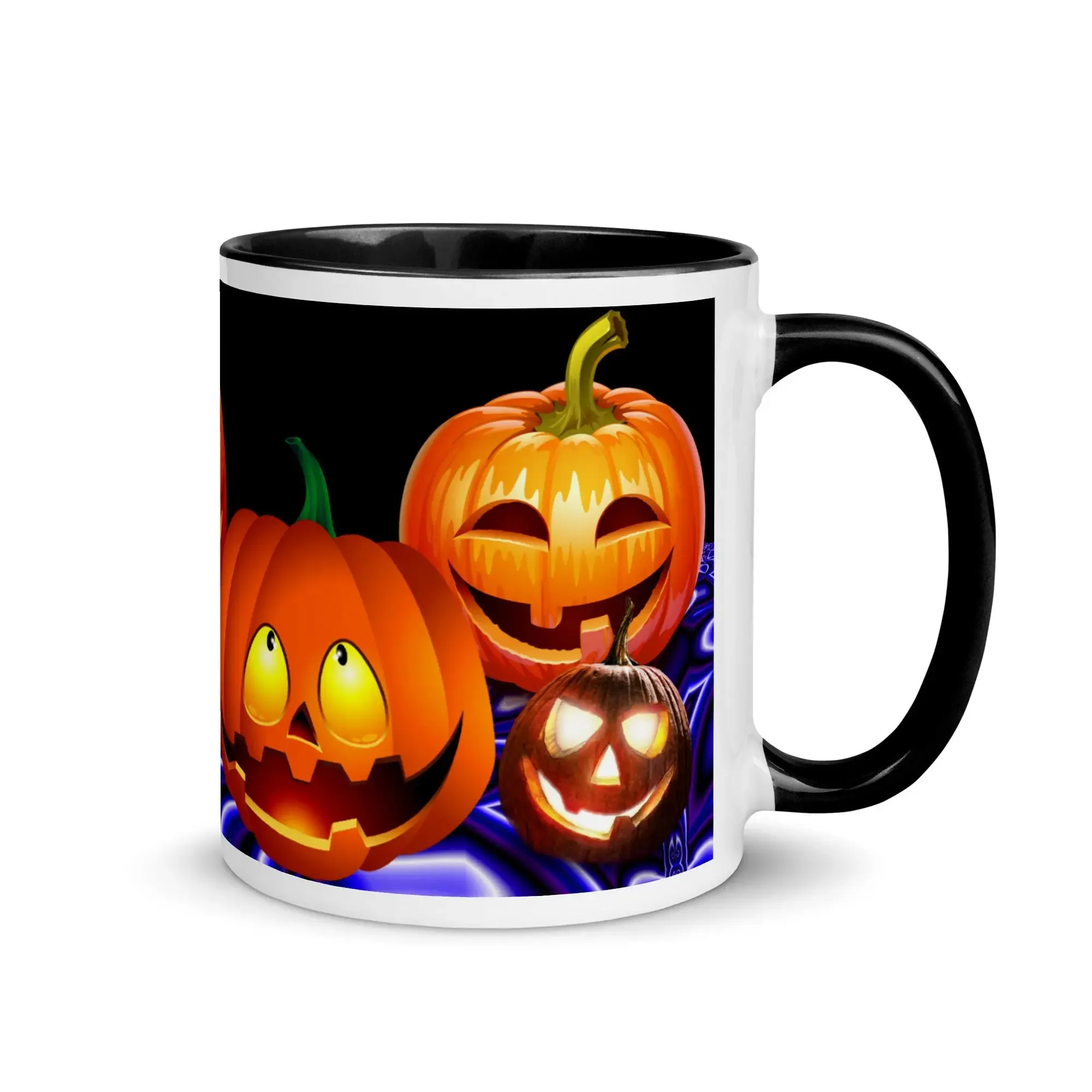 Halloween Pumpkins Mug with Color Inside