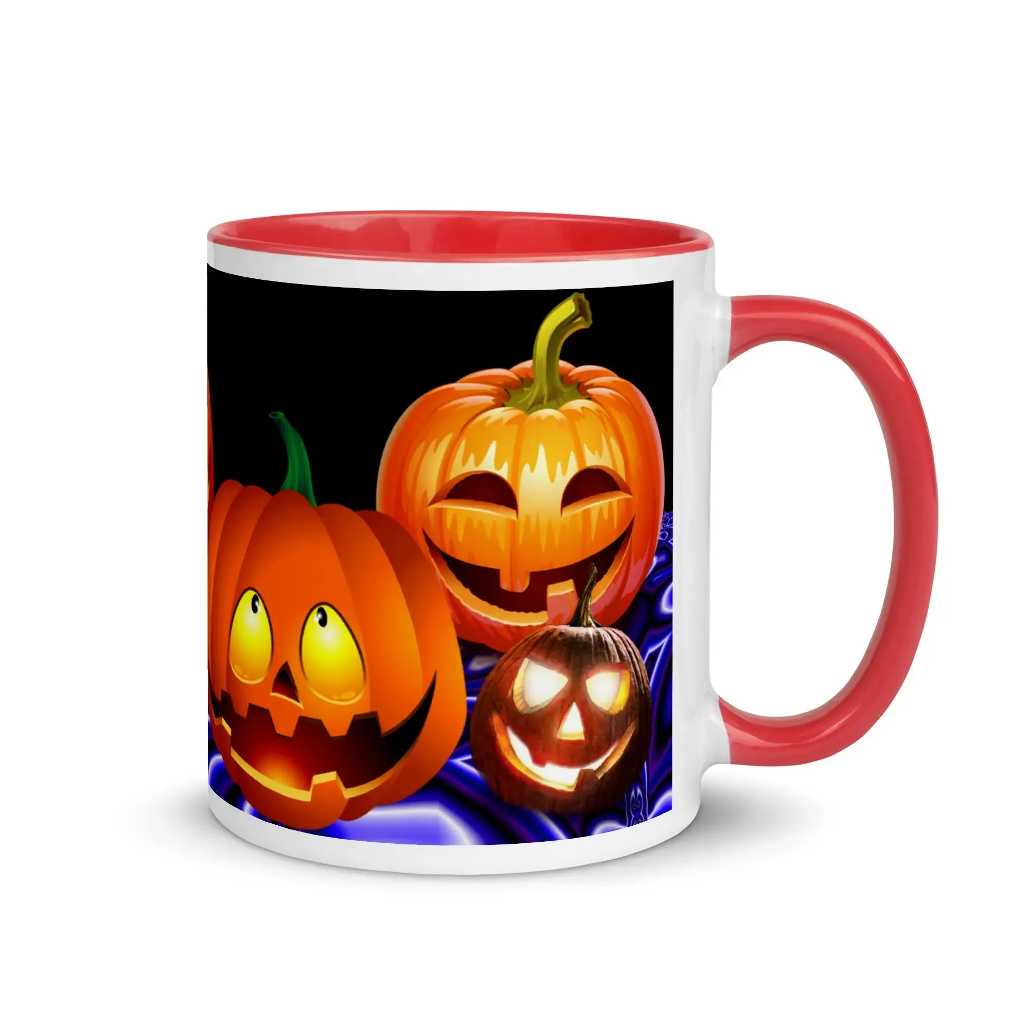 Halloween Pumpkins Mug with Color Inside