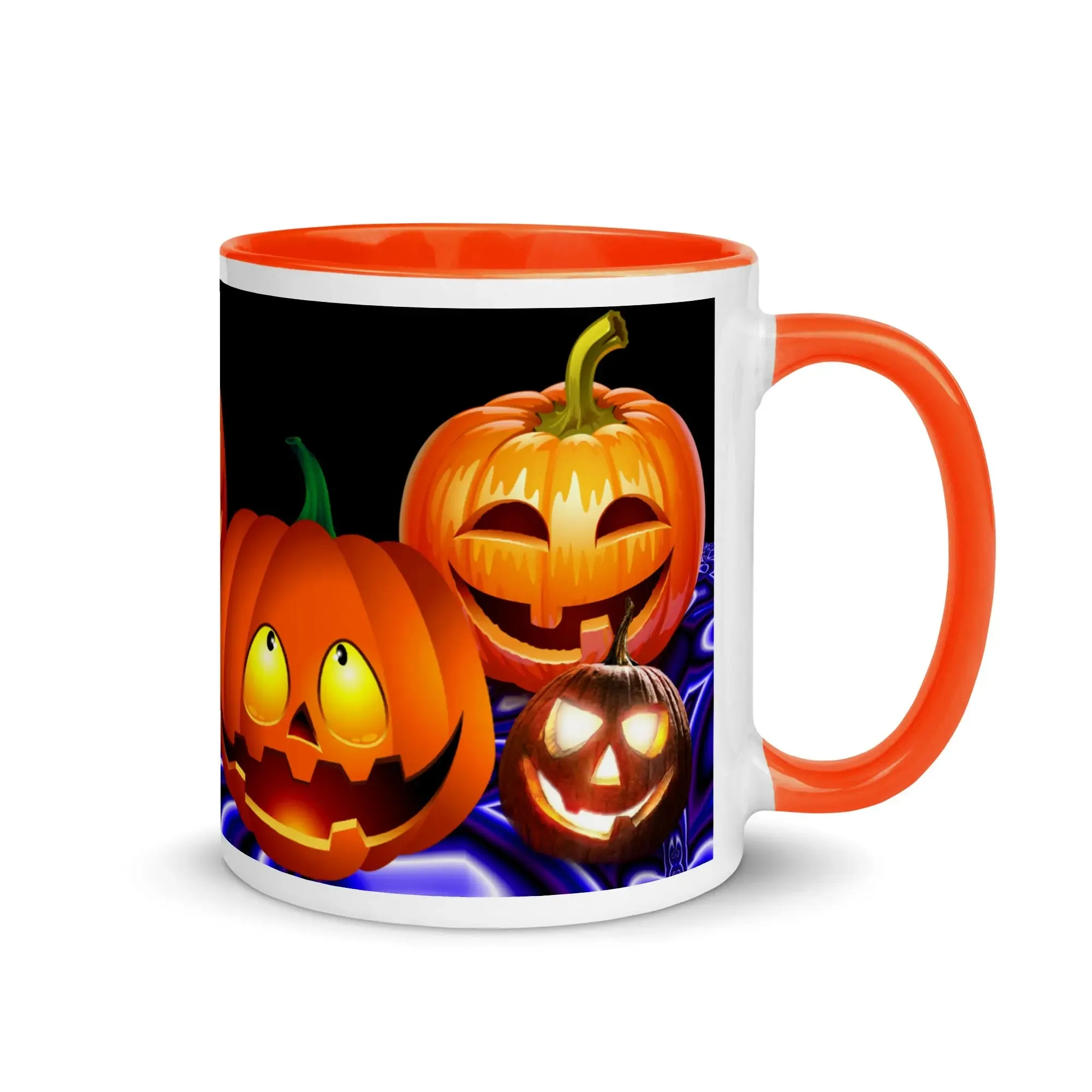 Halloween Pumpkins Mug with Color Inside