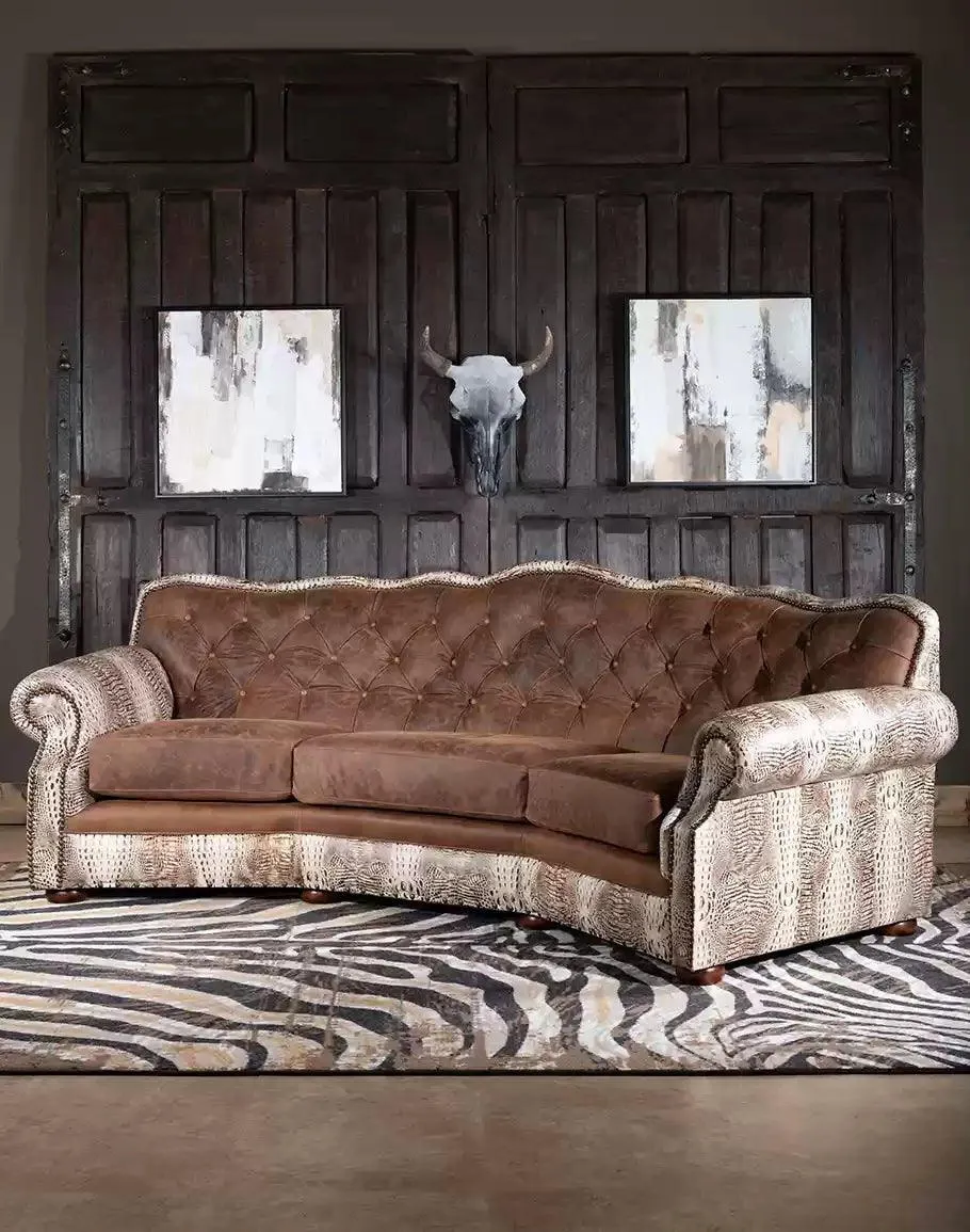 Ivory Croc Leather Recliner