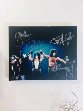 KISS Band Facsimile Autograph 11x14 Canvas Print Wall Art