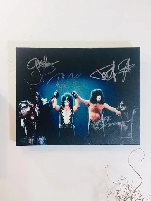 KISS Band Facsimile Autograph 11x14 Canvas Print Wall Art