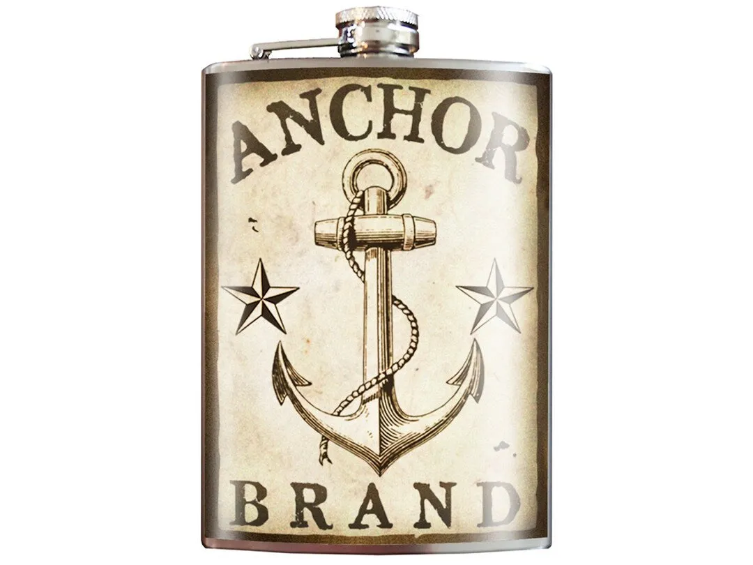 Last Call Anchor Brand Flask