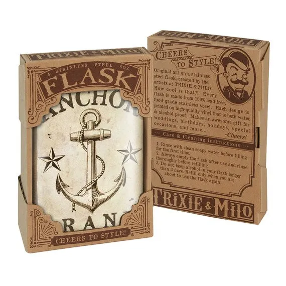 Last Call Anchor Brand Flask