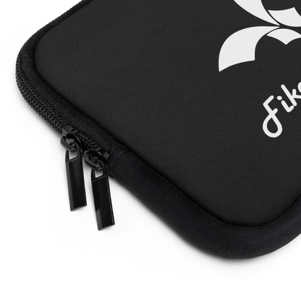 Lightweight Black & White Fikafuntimes Laptop Sleeve