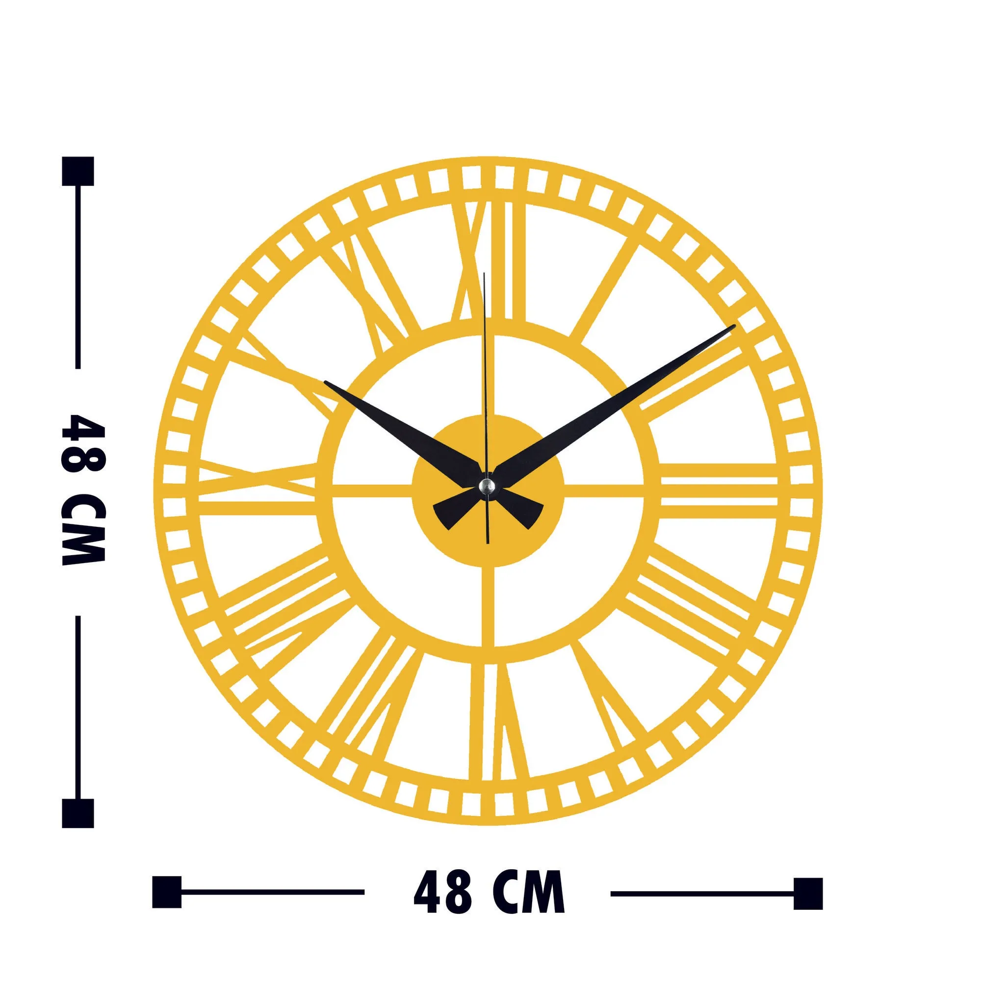 Metal Wall Clock 10 - Gold
