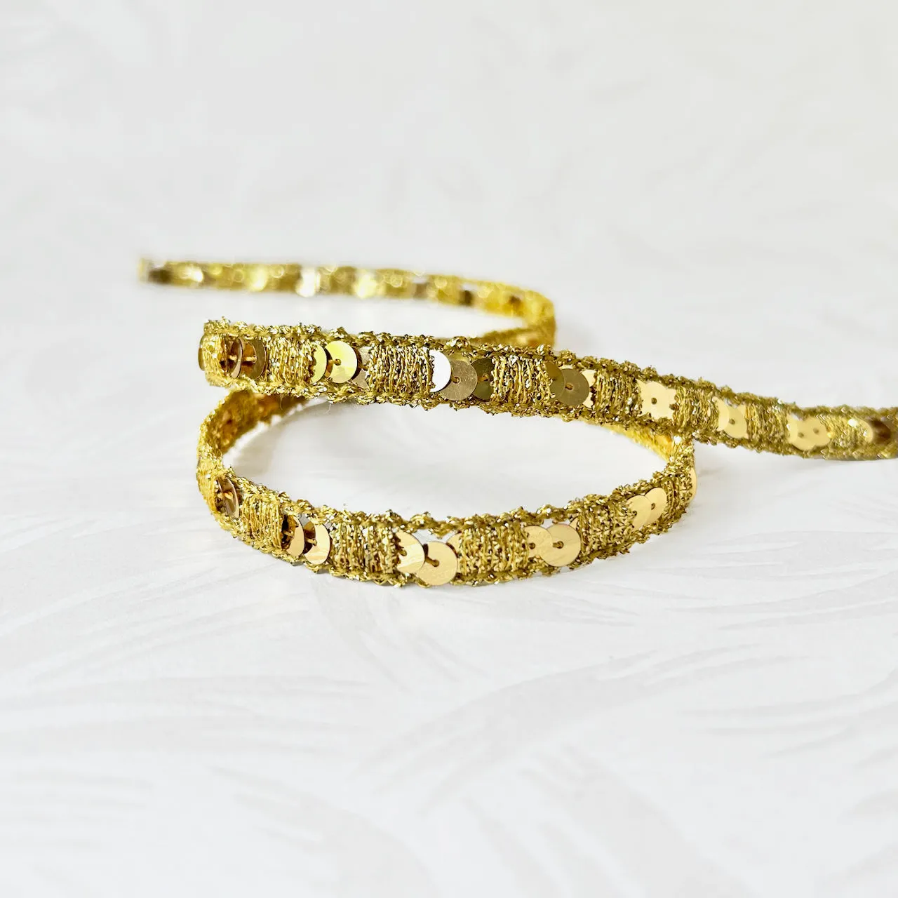 Metallic Gold Sequin Trim