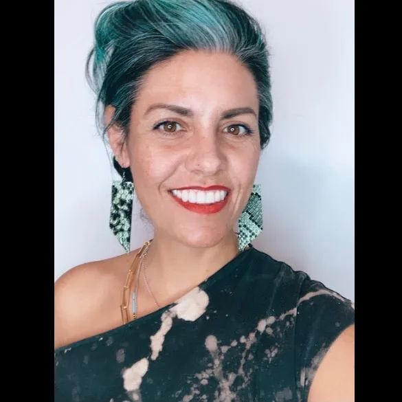 Metallic Jade Gucci Fringe Earrings