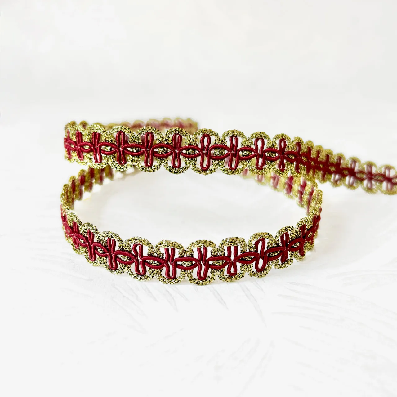 Metallic Scalloped Loop Braid - Multiple Colorways