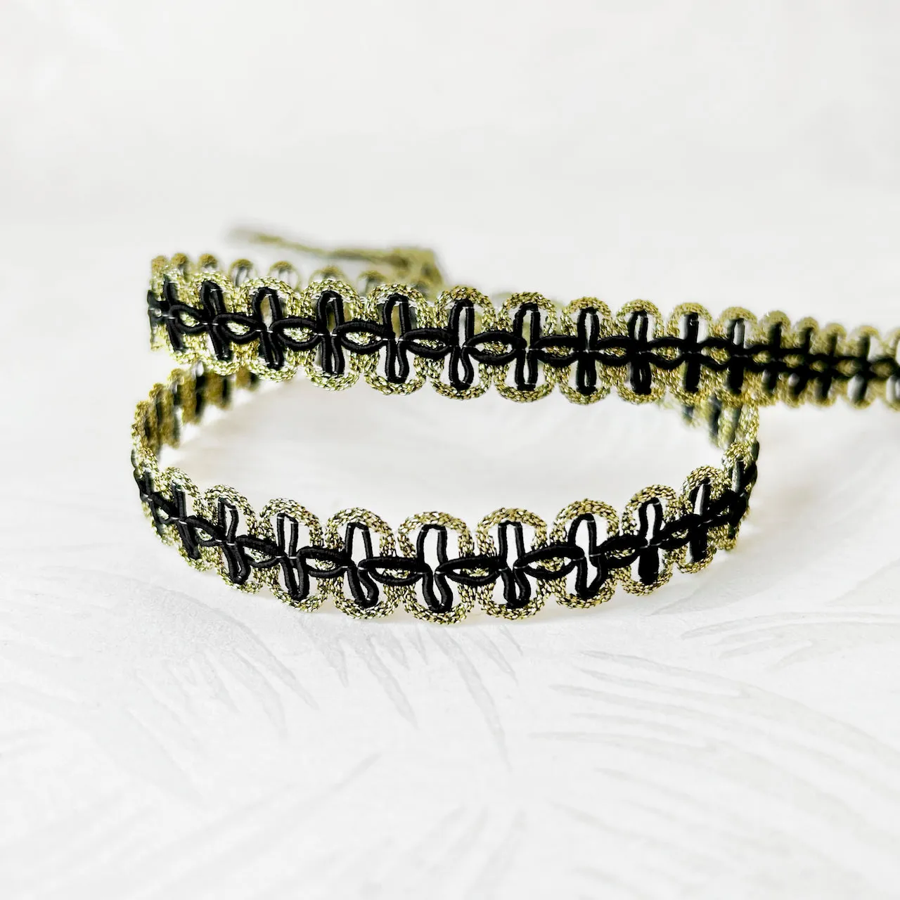 Metallic Scalloped Loop Braid - Multiple Colorways