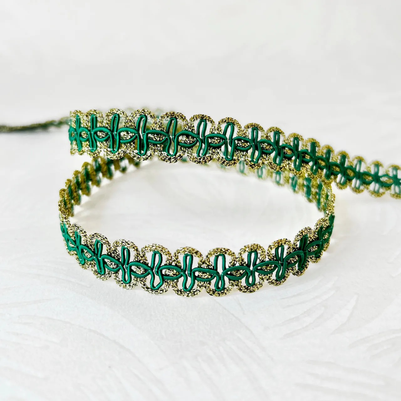 Metallic Scalloped Loop Braid - Multiple Colorways