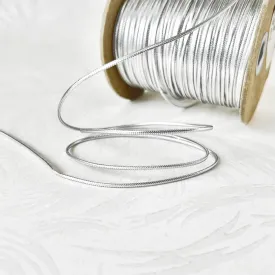 Metallic Silver Braided Cord