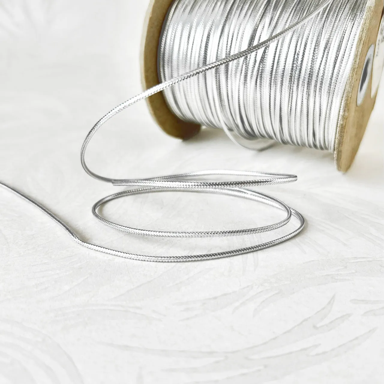 Metallic Silver Braided Cord