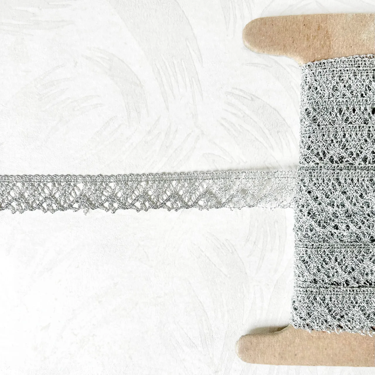 Metallic Silver Cluny Lace