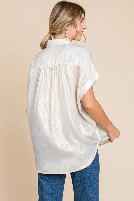 Mindy Metallic Top