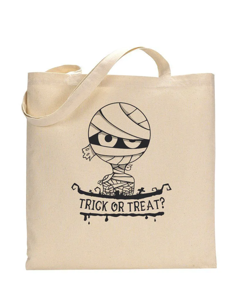 Mummy Trick or Treat? - Halloween Tote Bags