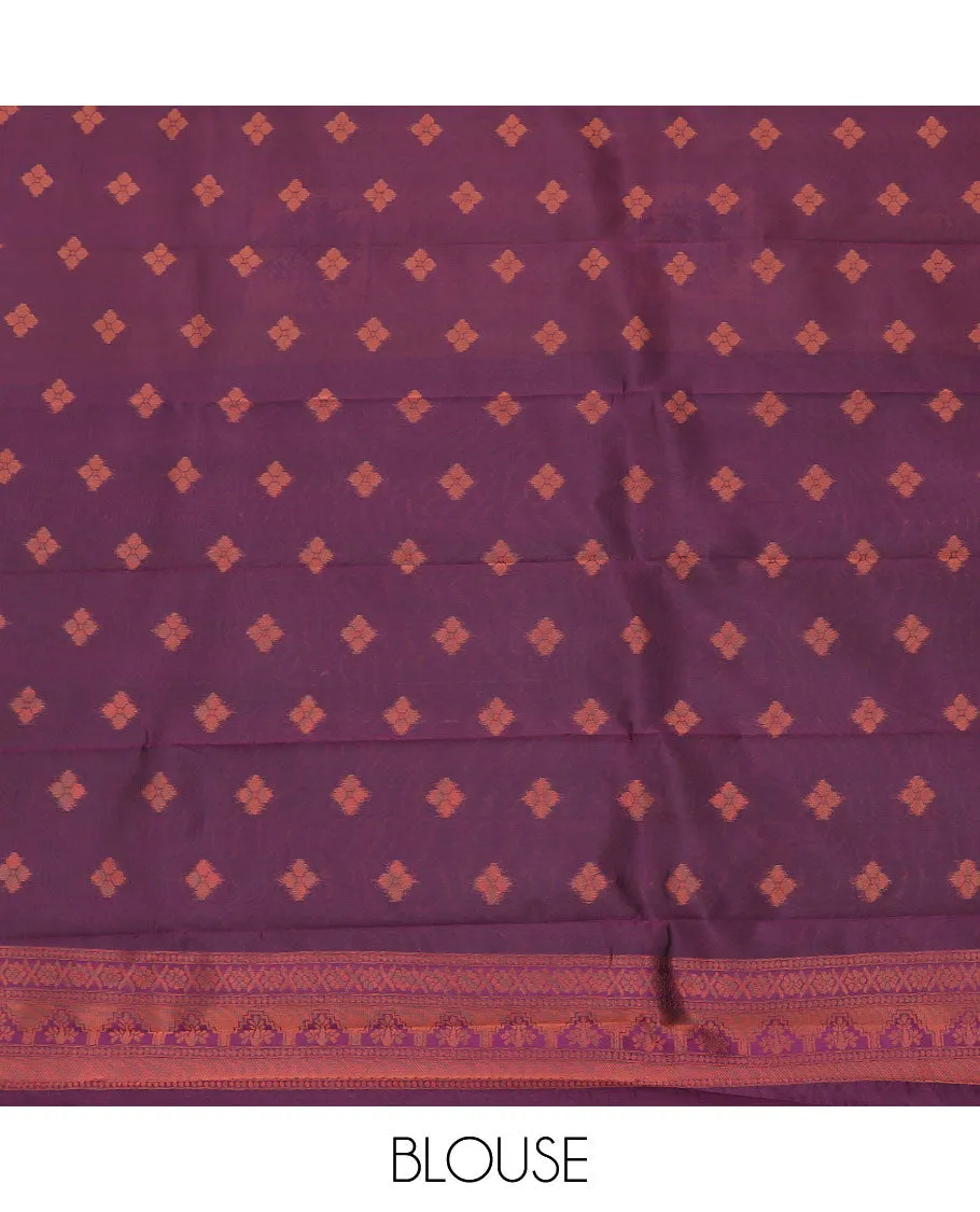 Mustard litchi saree with unique designs, contrast traditional design border & pallu of jaal designs