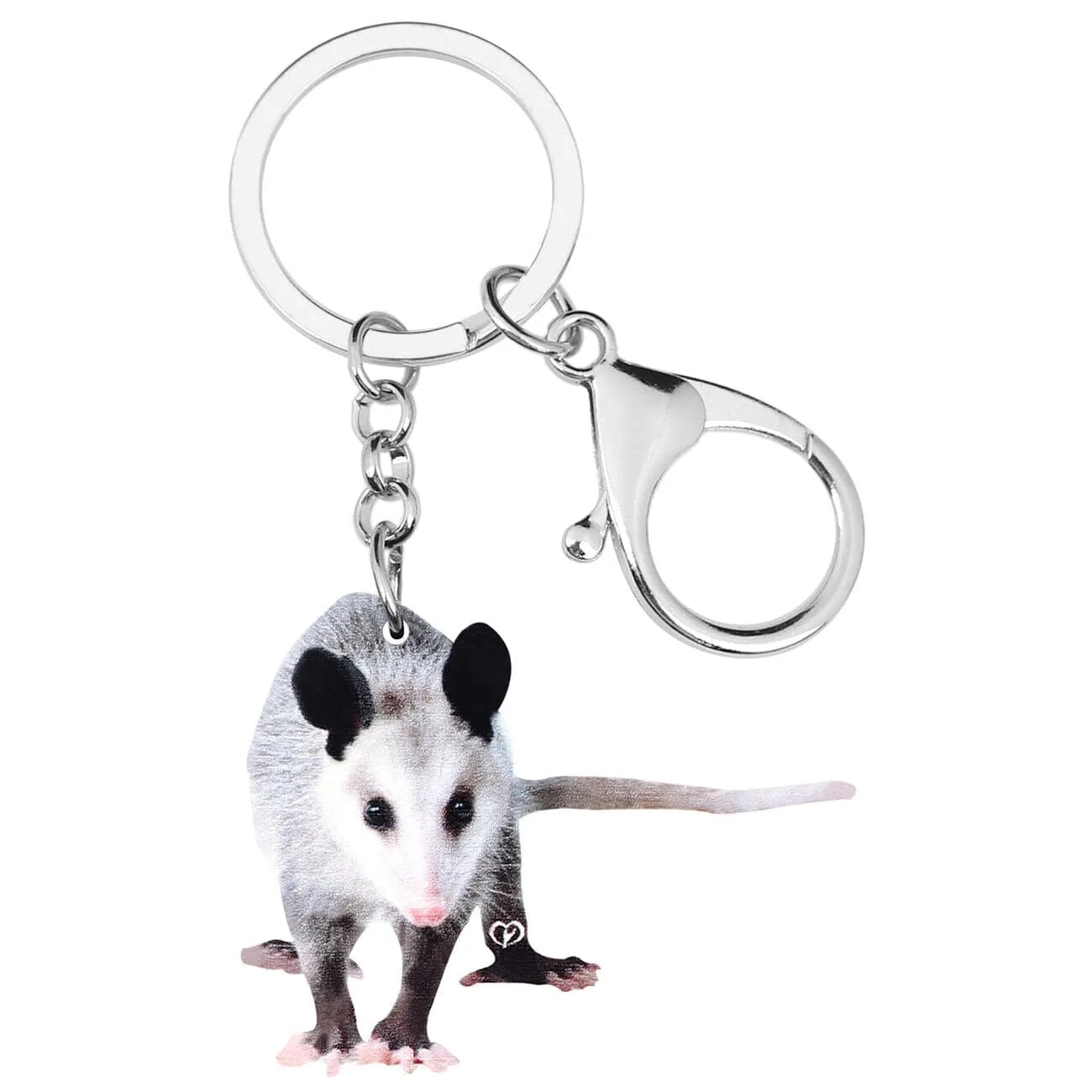 Opossum Acrylic Earrings and keychains-Realistic Cute Opossums!